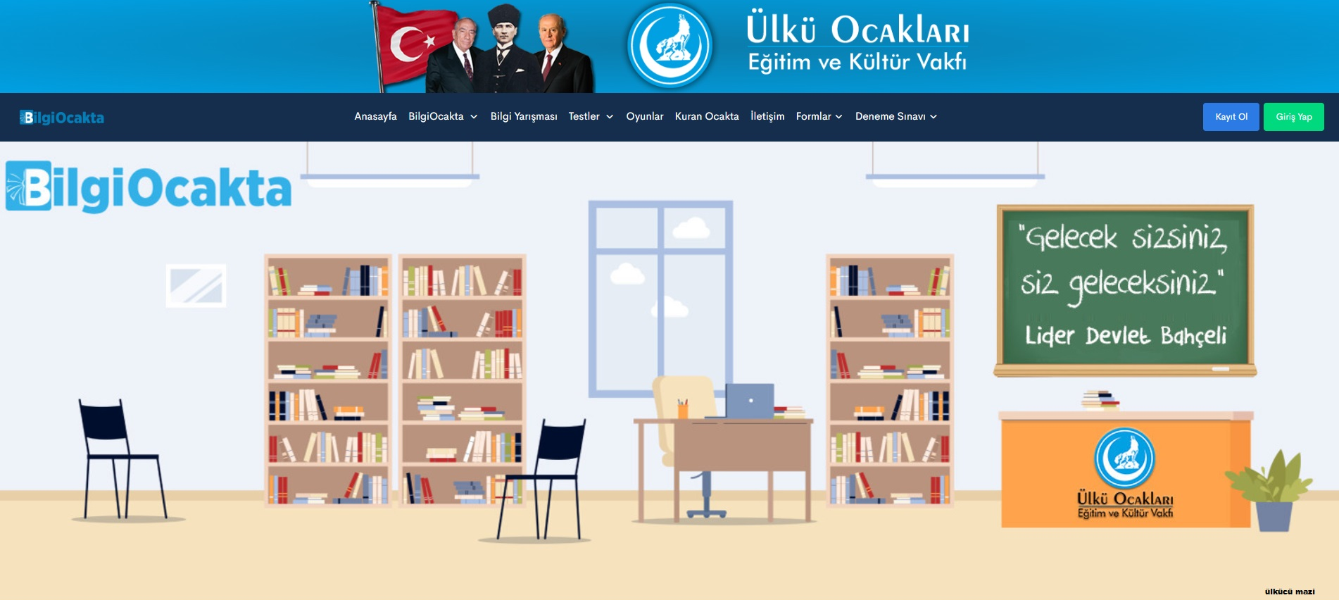 ÜLKÜ OCAKLARI EĞİTİM VE KÜLTÜR VAKFI, BİLGİOCAKTA DİJİTAL EĞİTİM PLATFORMUNU TÜRK GENÇLİĞİNİN HİZMETİNE SUNDU.