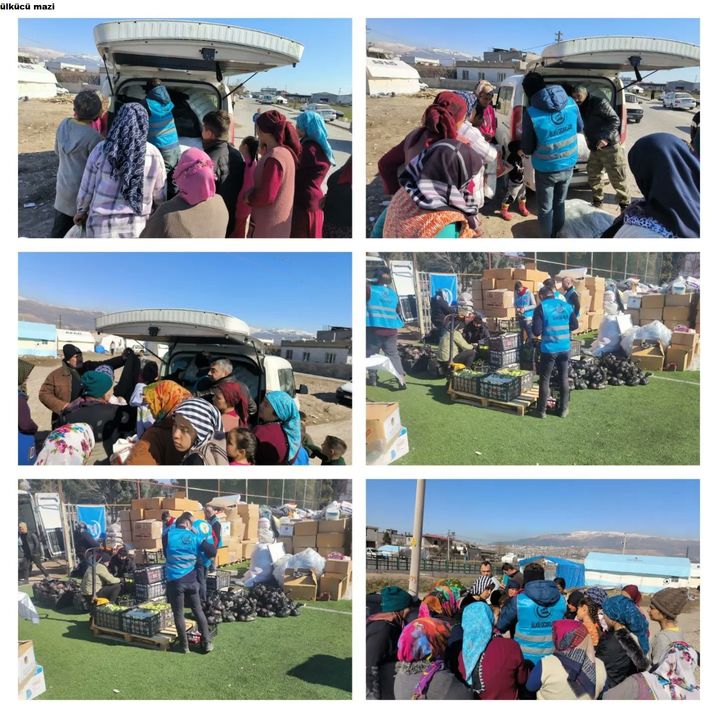 ÜLKÜ OCAKLARI KAHRAMANMARAŞ İL BAŞKANLIĞININ DEPREMZEDE VATANDAŞLARIMIZA YARDIMLARI SÜRÜYOR. 2023