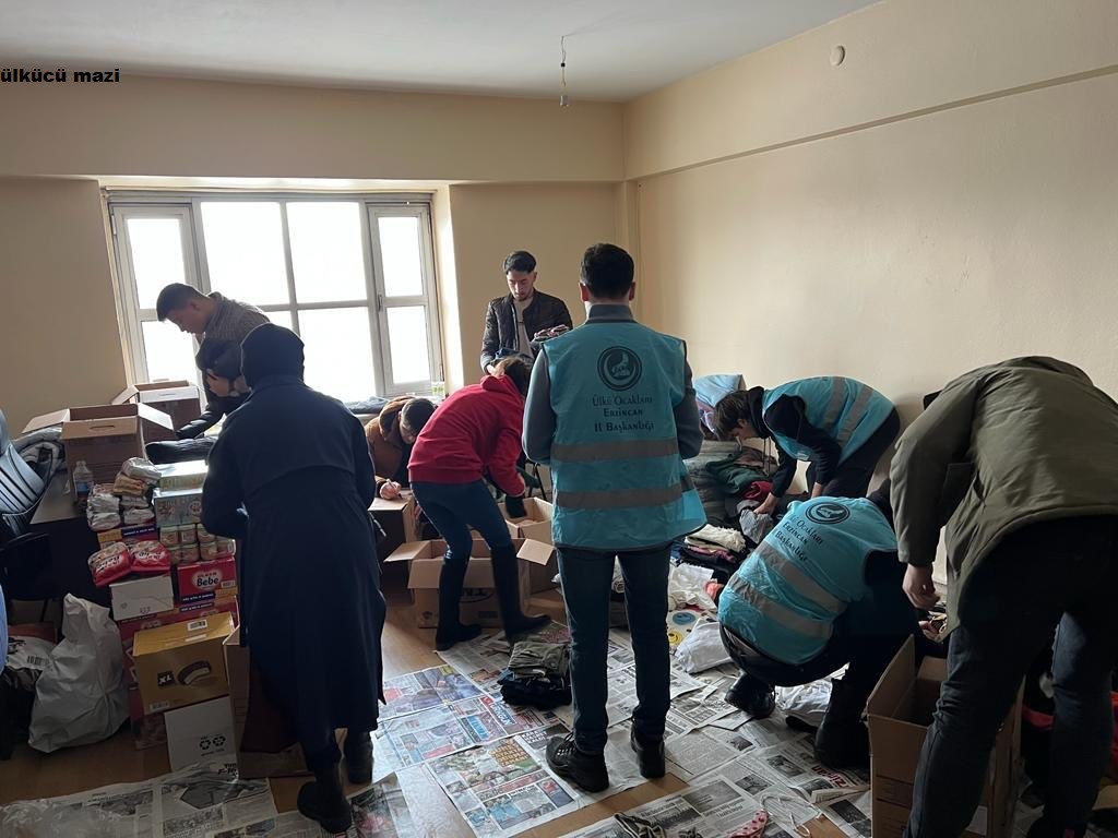 ÜLKÜ OCAKLARI ERZİNCAN İL BAŞKANLIĞININ DEPREM BÖLGESİNE YARDIMLARI SÜRÜYOR. 2023