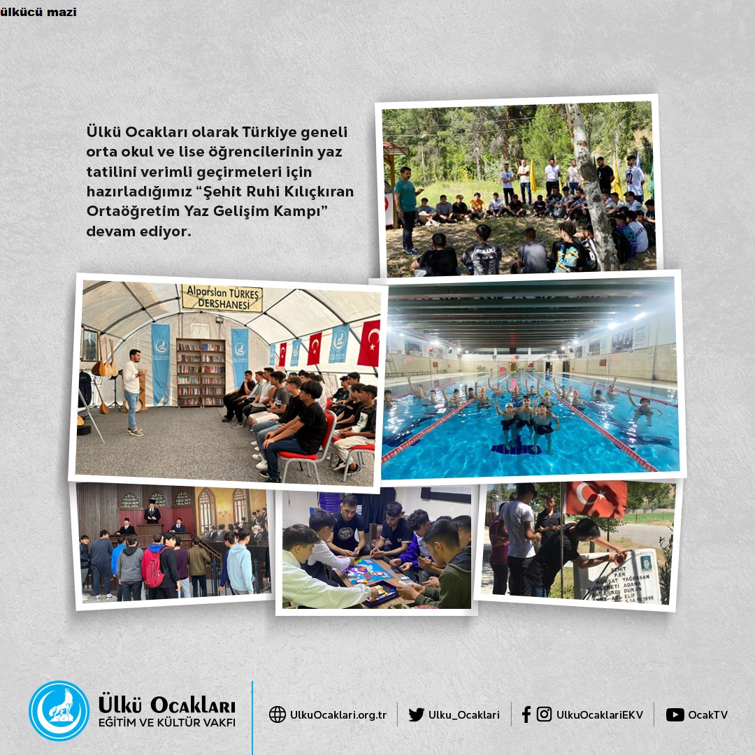 ŞEHİT RUHİ KILIÇKIRAN ORTAÖĞRETİM YAZ GELİŞİM KAMPI DEVAM EDİYOR. 2023