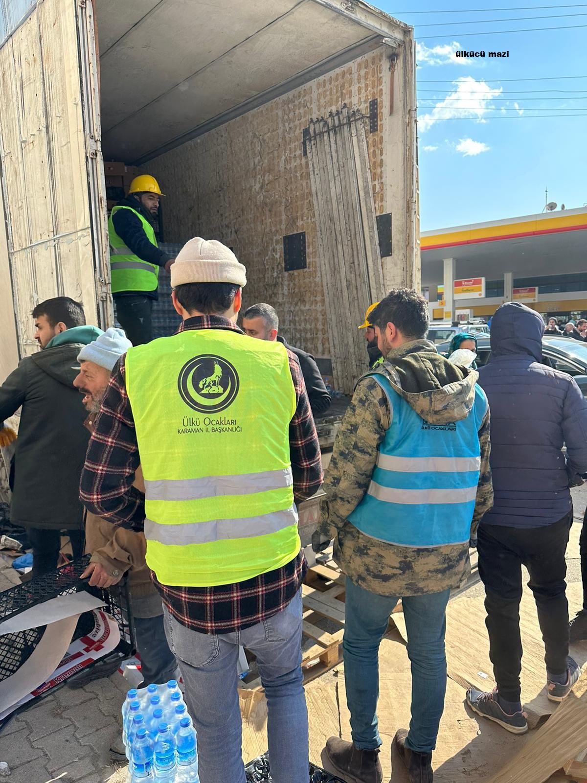 ÜLKÜ OCAKLARI KARAMAN İL BAŞKANLIĞININ DEPREM BÖLGESİNE YARDIMLARI SÜRÜYOR. 2023